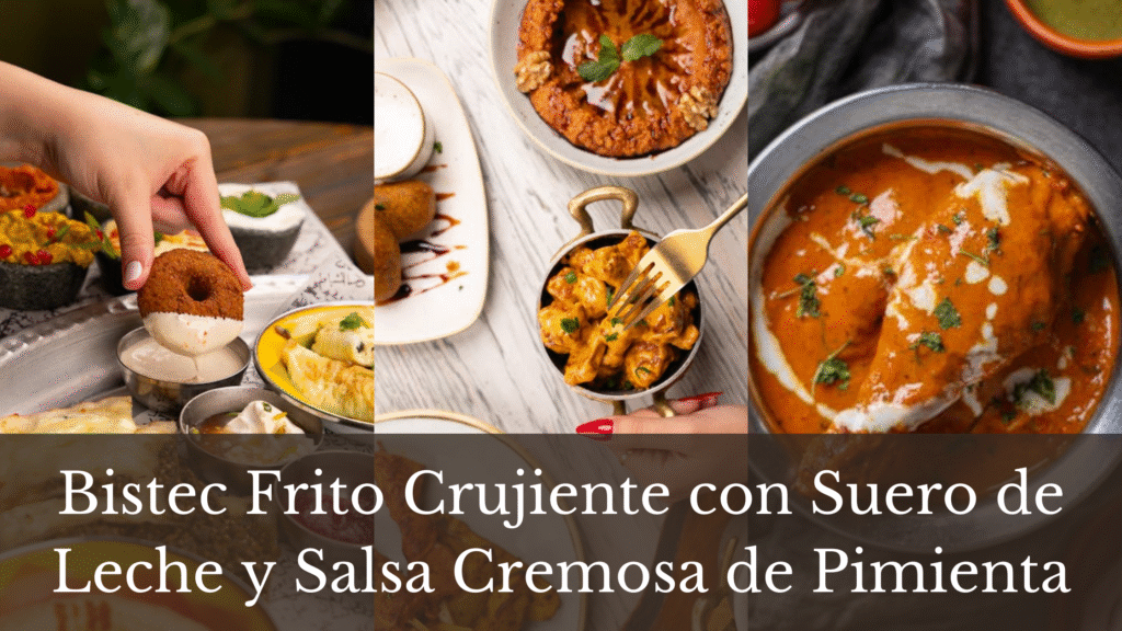 A collage of three images showcasing mouth-watering plates of crispy buttermilk chicken