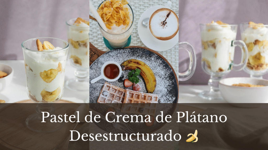 pastel de crema de platano